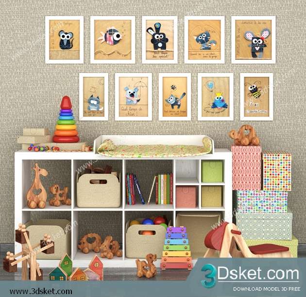 Free Download Frame 3D Model Tranh 027