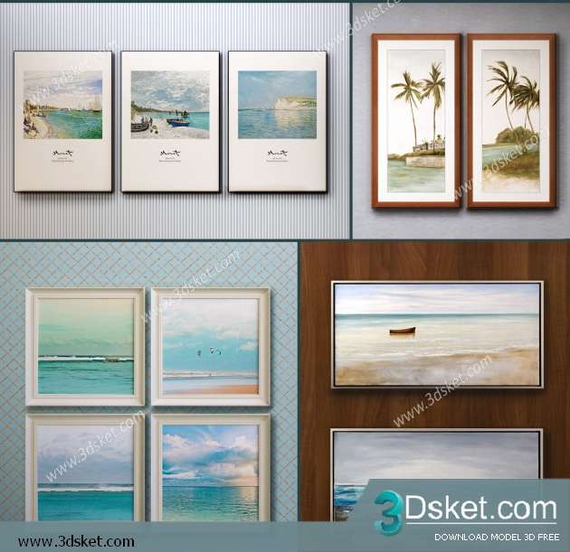 Free Download Frame 3D Model Tranh 028