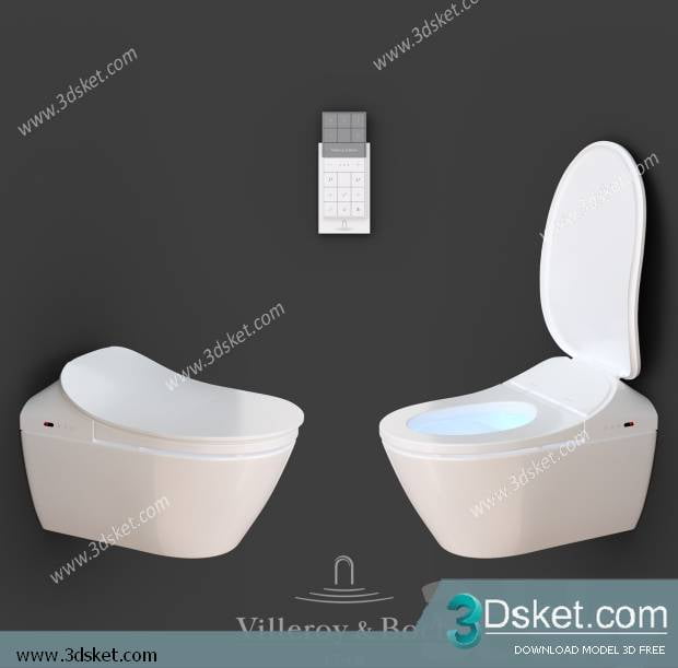 Free Download Toilet Bidet 3D Model 021