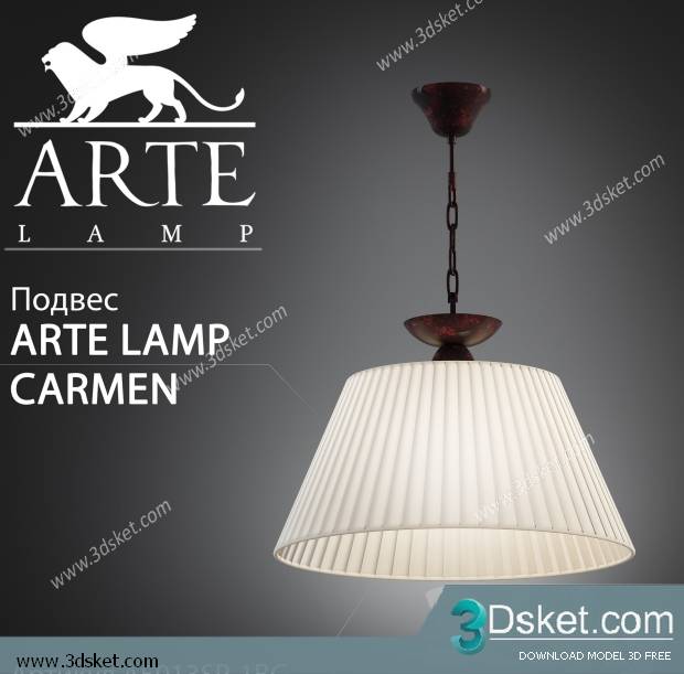 Free Download Ceiling Light 3D Model Đèn Trần 040