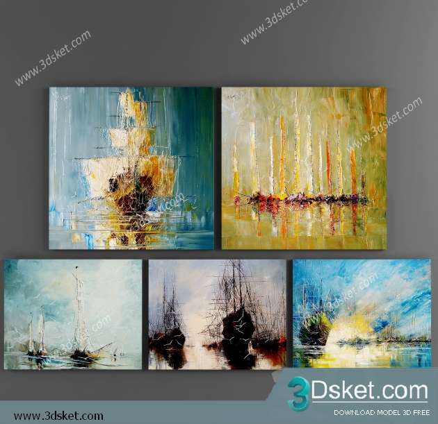 Free Download Frame 3D Model Tranh 029