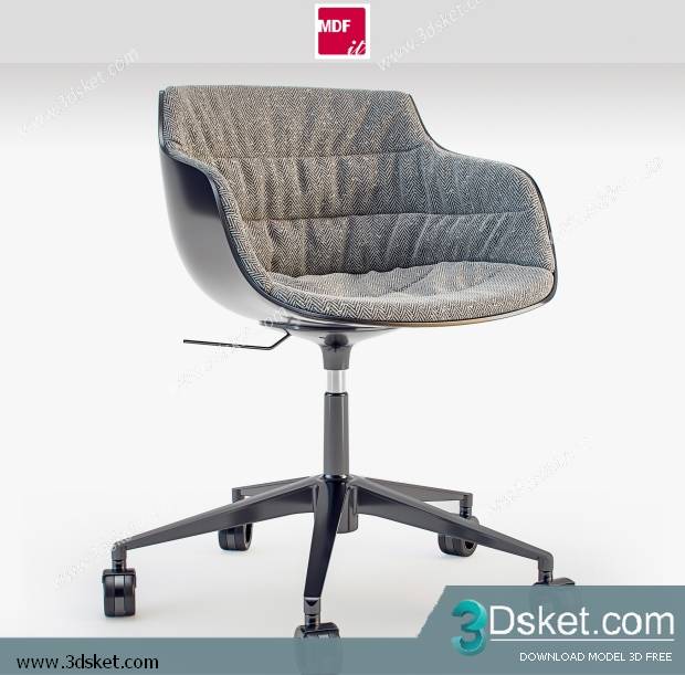 3D Model Office Furniture Free Download Ghế xoay 003