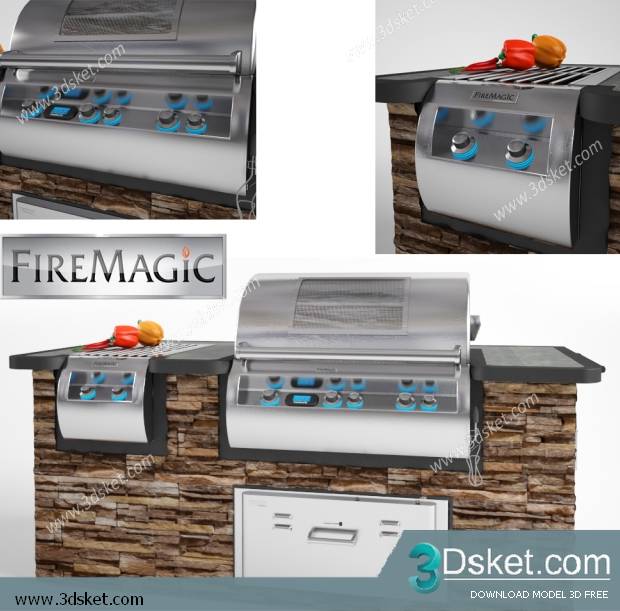 Free Download Kitchen Appliance 3D Model 021