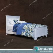 3D Model Bed Free Download Giường 079