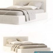 3D Model Bed Free Download Giường 080