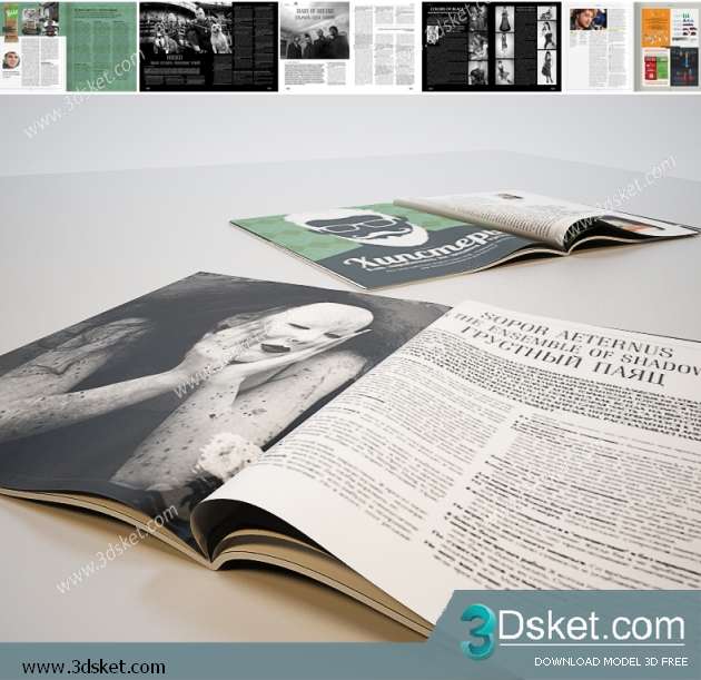 Free Download Books 3D Model 014 Sách