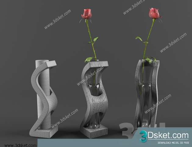 Free Download Vase 3D Model Chai Lọ 012