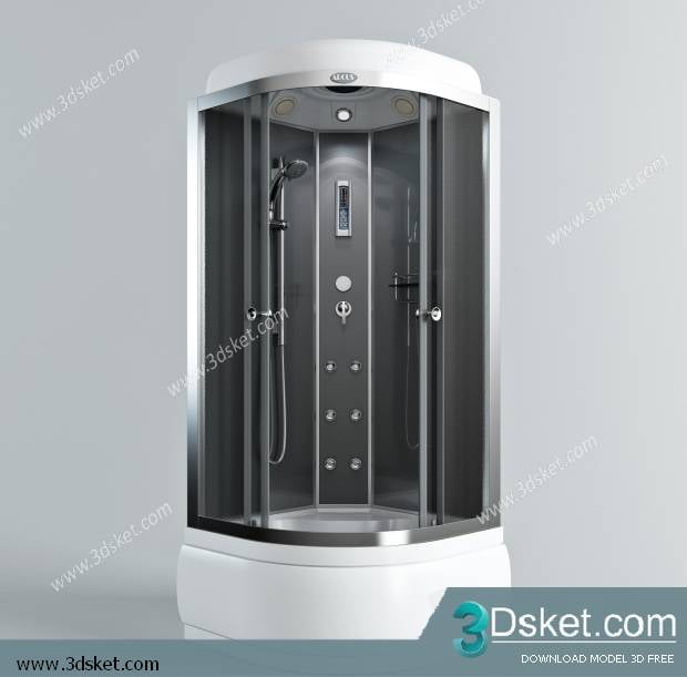 Free Download Shower 3D Model Tắm Đứng 010