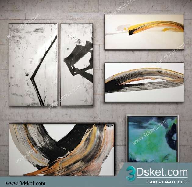 Free Download Frame 3D Model Tranh 034