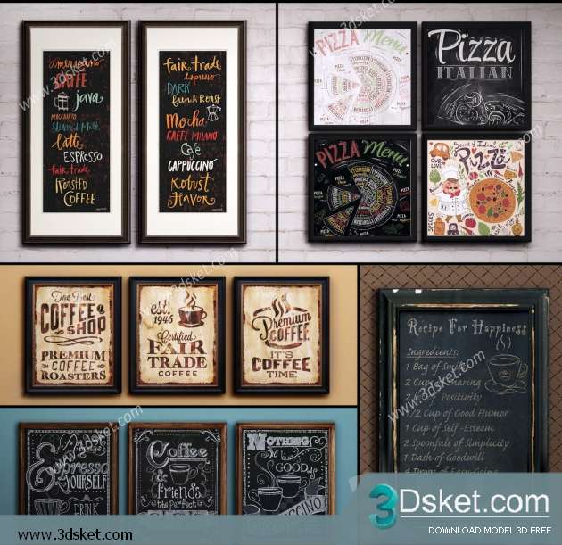 Free Download Frame 3D Model Tranh 035