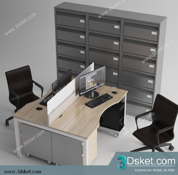 3D Model Office Furniture Free Download Ghế xoay 006