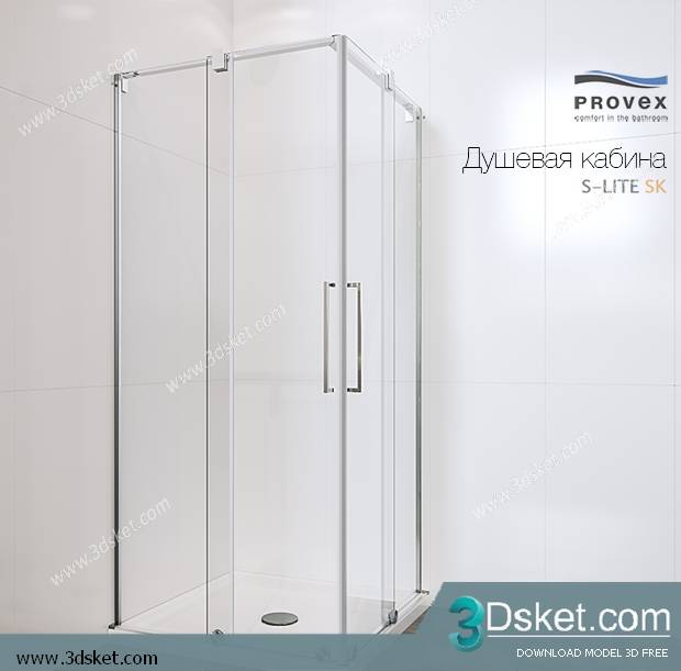 Free Download Shower 3D Model Tắm Đứng 011