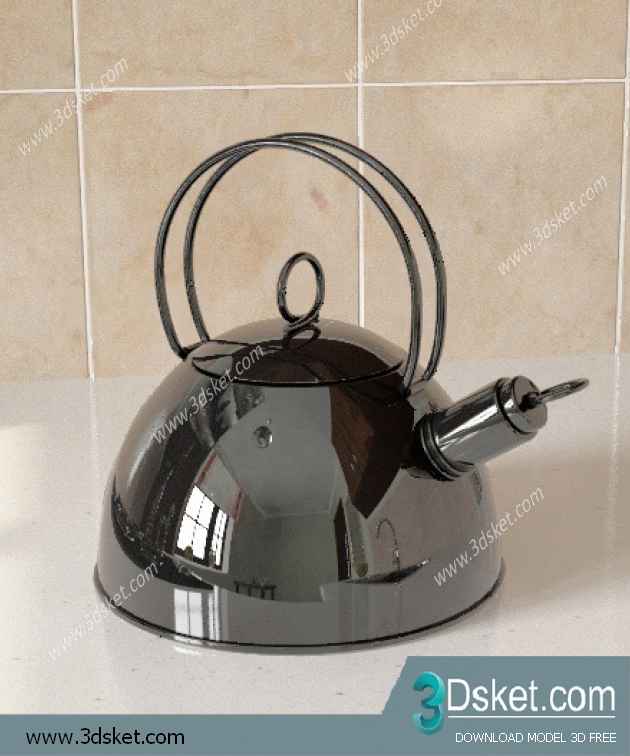 Free Download Kitchen Accessories 3D Model 013 Phụ kiện