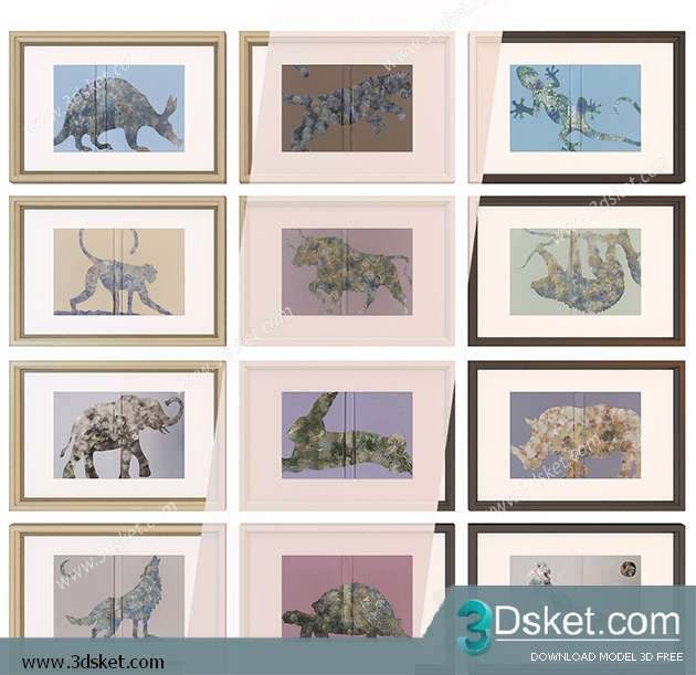 Free Download Frame 3D Model Tranh 037