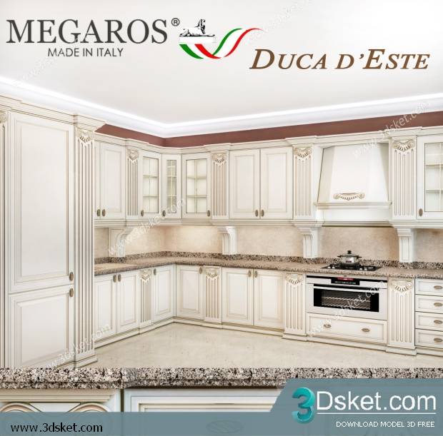 Free Download Kitchen 3D Model Nhà bếp 038