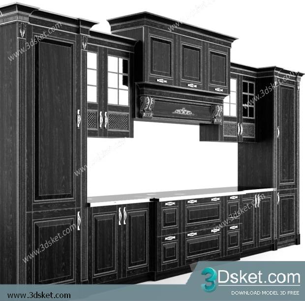 Free Download Kitchen 3D Model Nhà bếp 039