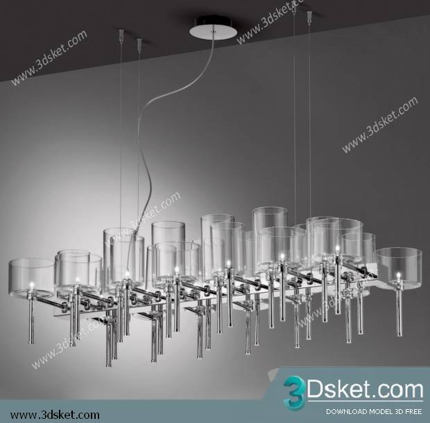 Free Download Ceiling Light 3D Model Đèn Trần 043