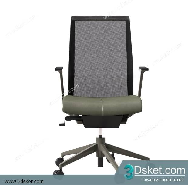 3D Model Office Furniture Free Download Ghế xoay 007