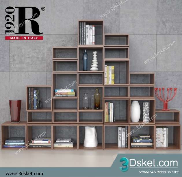 Free Download Books 3D Model 015 Sách