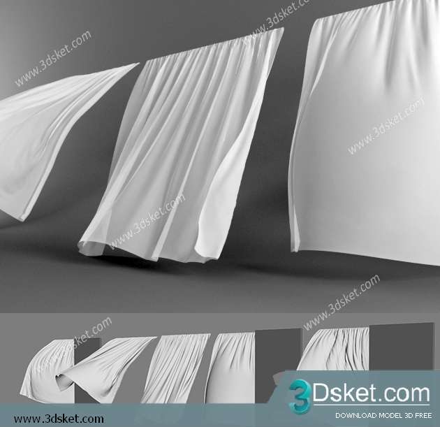 Free Download Curtain 3D Model Rèm 026