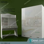 Free Download Child Wardrobe 3D Model Tủ quần áo 031