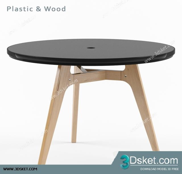 3D Model Table Chair Free Download Bàn ghế 030