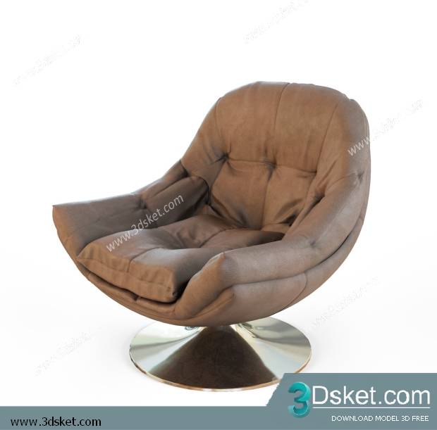 3D Model Arm Chair Free Download 062