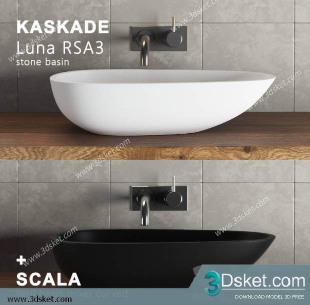 Free Download Wash Basin 3D Model Chậu Rửa Mặt 010