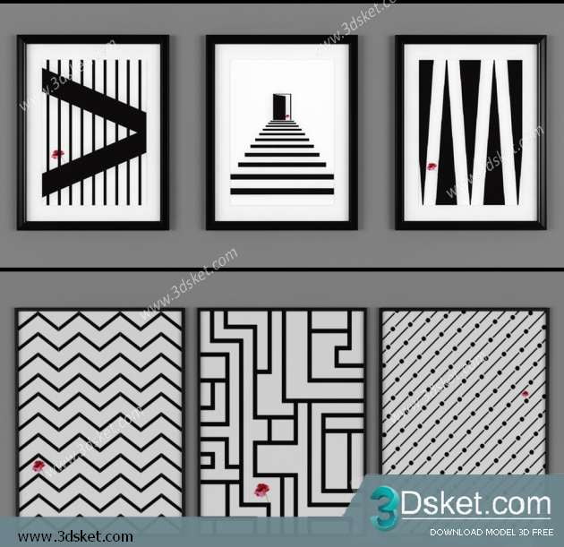 Free Download Frame 3D Model Tranh 048