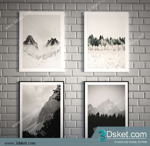 Free Download Frame 3D Model Tranh 049