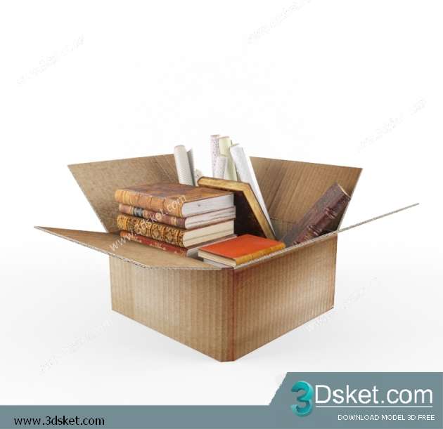 Free Download Books 3D Model 016 Sách