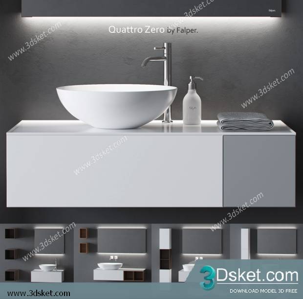 Free Download Bathroom Furniture 3D Model 017