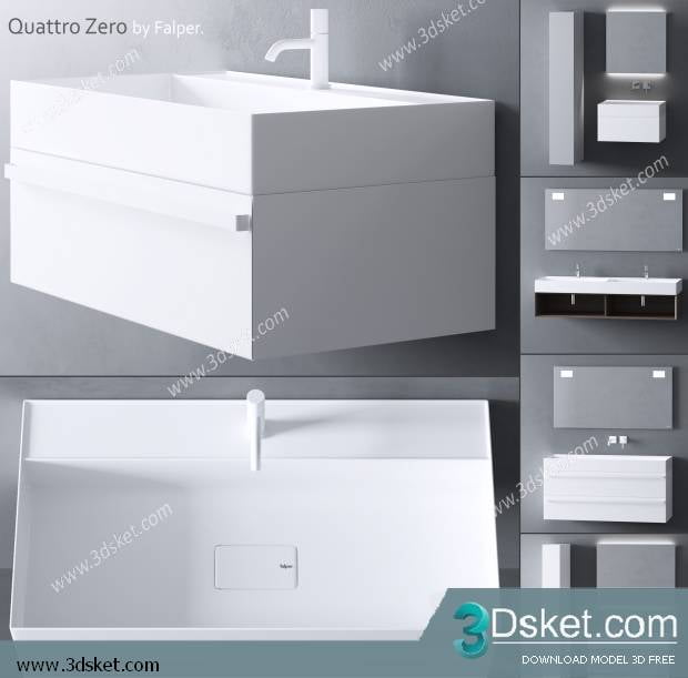 Free Download Bathroom Furniture 3D Model 018