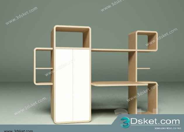 Free Download Child Wardrobe 3D Model Tủ quần áo 036