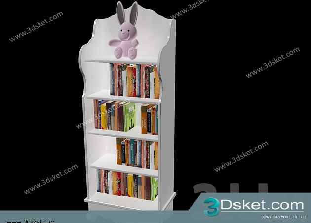 Free Download Child Wardrobe 3D Model Tủ quần áo 037