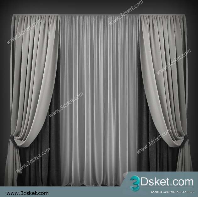 Free Download Curtain 3D Model Rèm 012