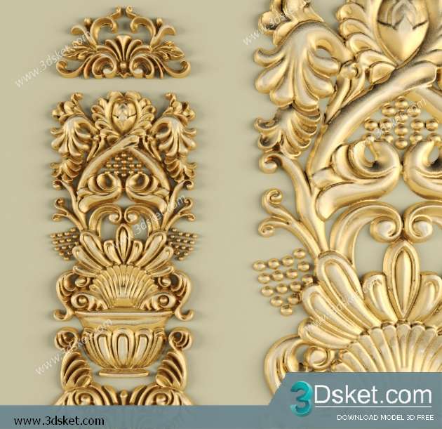 Free Download Decorative Plaster 3D Model 040