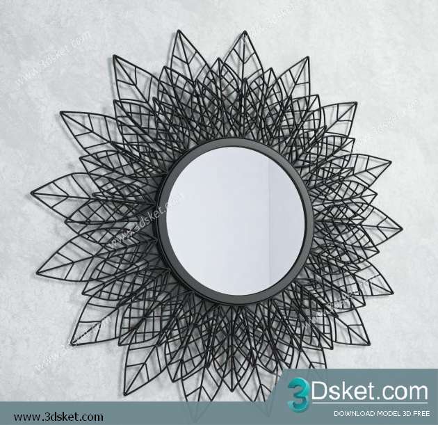 Free Download Mirror 3D Model Gương 005
