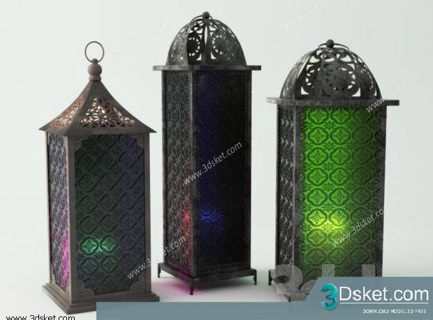 Free Download Ceiling Light 3D Model Đèn Trần 005