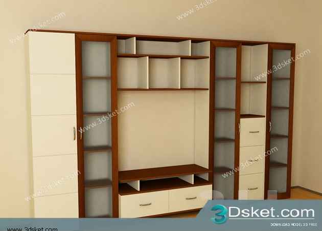 Free Download Child Wardrobe 3D Model Tủ quần áo 043