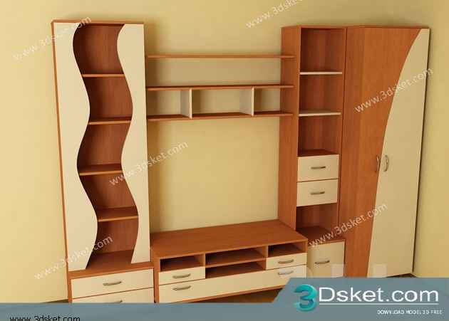 Free Download Child Wardrobe 3D Model Tủ quần áo 044