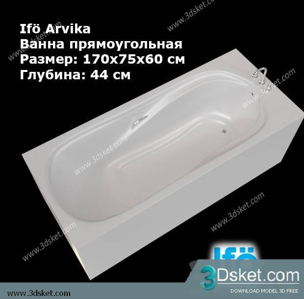 Free Download Bathtub 3D Model Bồn Tắm 015