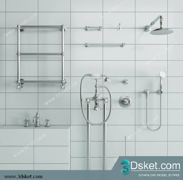 Free Download Towel Rail 3D Model Thanh Treo Khăn 006