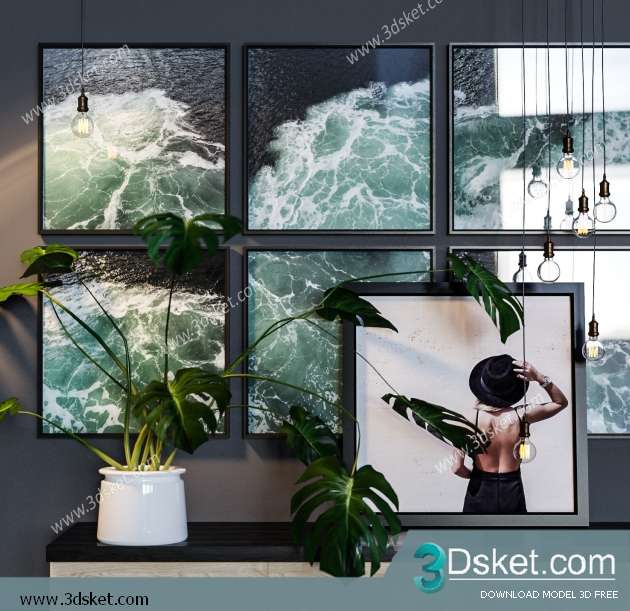 Free Download Frame 3D Model Tranh 051