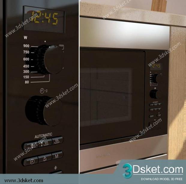 Free Download Kitchen Appliance 3D Model 024