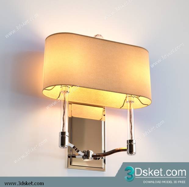 Free Download Wall Light 3D Model Đèn Tường 030