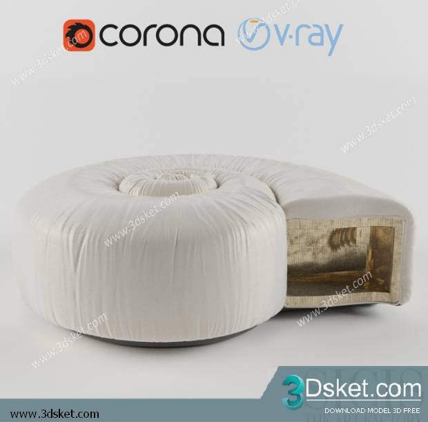 3D Model Other Soft Seating Free Download Ghế mềm 053