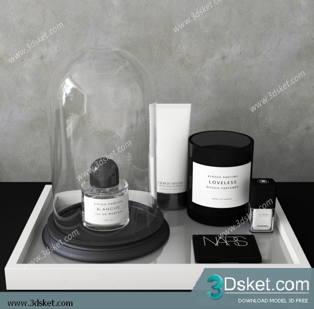 Free Download Bathroom Accessories 3D Model Đồ dùng 043