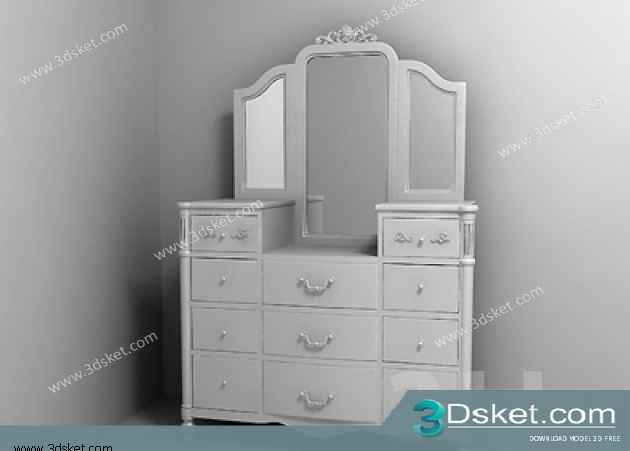 Free Download Child Wardrobe 3D Model Tủ quần áo 047