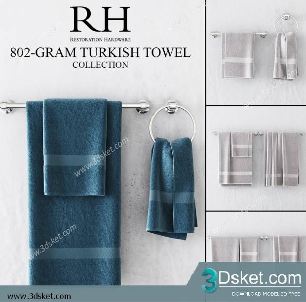 Free Download Bathroom Accessories 3D Model Đồ dùng 045